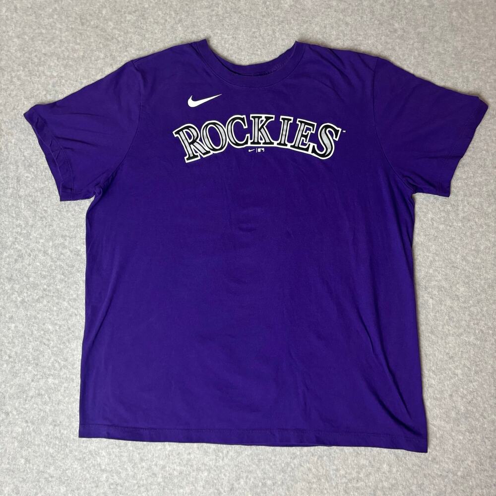 Nike Rockies Purple Graphic T-Shirt – Size Large - Picture 2 of 7
